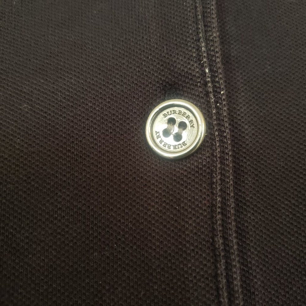 Burberry ruffle collar polo - Black knit five button - Size M - Picture 12 of 13